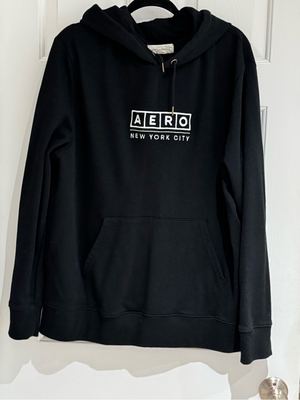 Aeropostale Black Hoodie with White AERO Logo